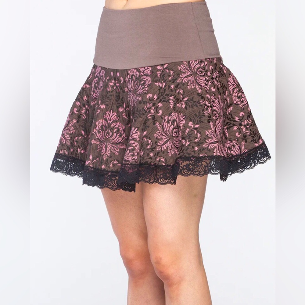 KOLLONTAI Colourful Jacquard Flared Skirt. Size Medium.